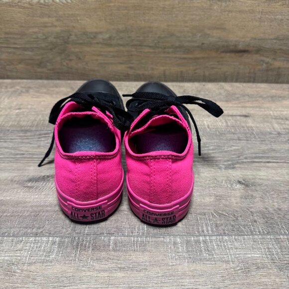 Converse All Stars Hot Pink/Black Split Canvas Sneakers Women's Size 7 - Picture 3 of 7